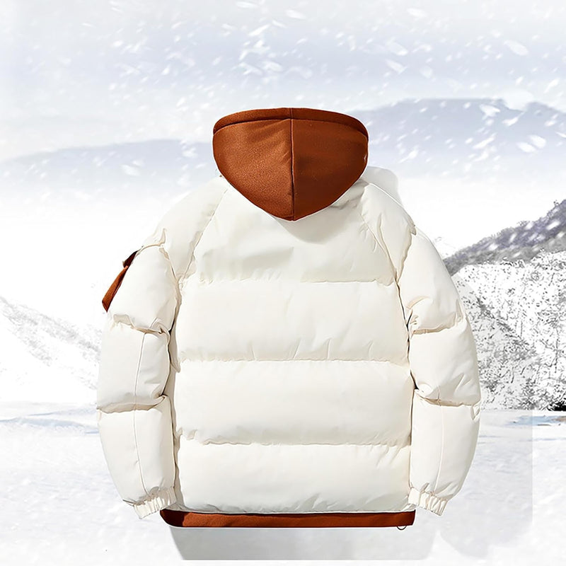 Men's Two-Piece Jacket with Hood and Colour Blocking, Casual, Loose and Comfortable Trendy Jacket for Business and Foreign Trade Alpenblitz Winter Jacket Men