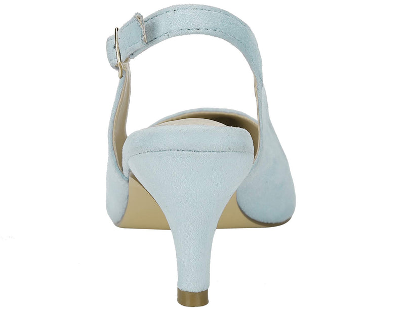 Greatonu Pointed Toe Sandals Slingback Kitten Heels Pointed Toe Pumps Ladies Shoes Heels Dressy Work Date Wedding Party