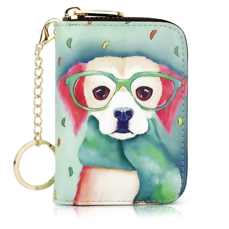 APHISON Credit Card Holder for Women Card Case RFID Blocking Ladies Cute Cartoon Artistic Coin Purses Small Wallet Pouch for Girls/Kids 10 Card Slots Gift Colorful Cat
