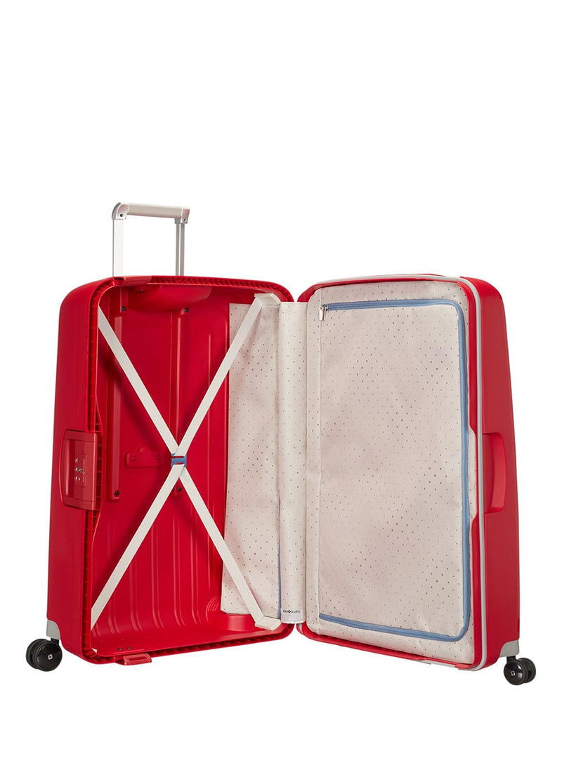 Samsonite S'Cure - Spinner L Suitcase, 75 cm, 102 L, Black (Black)