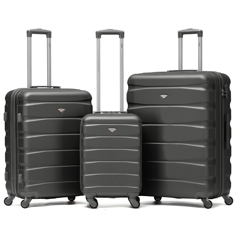 Flight Knight Lightweight 4 Wheel ABS Hard Case Extra Large Suitcase Approved for Over 100 Airlines Including easyJet, British Airways, Ryanair, Jet2, Emirates & Many More - Check-in Large Size 29"