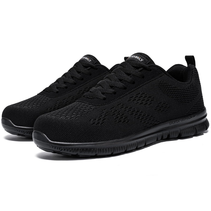 DYKHMILY Safety Trainers Mens Steel Toe Cap Trainers Light Weight Anti Smashing Breathable Puncture Proof Comfortable Fashion Safety Shoes Work Trainers