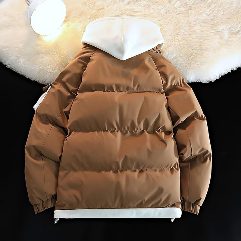 Men's Two-Piece Jacket with Hood and Colour Blocking, Casual, Loose and Comfortable Trendy Jacket for Business and Foreign Trade Alpenblitz Winter Jacket Men