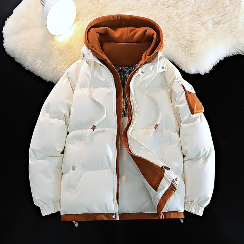 Men's Two-Piece Jacket with Hood and Colour Blocking, Casual, Loose and Comfortable Trendy Jacket for Business and Foreign Trade Alpenblitz Winter Jacket Men