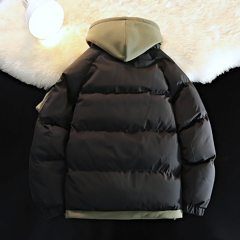 Men's Two-Piece Jacket with Hood and Colour Blocking, Casual, Loose and Comfortable Trendy Jacket for Business and Foreign Trade Alpenblitz Winter Jacket Men
