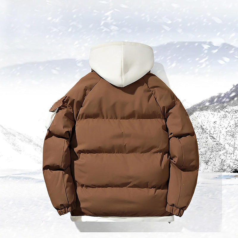 Men's Two-Piece Jacket with Hood and Colour Blocking, Casual, Loose and Comfortable Trendy Jacket for Business and Foreign Trade Alpenblitz Winter Jacket Men