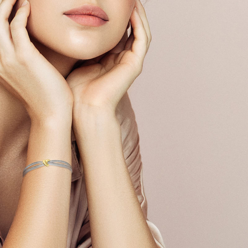 Angelady Infinity Bracelet for Womens, Silver Infinity Bracelets Bangles for Women Rose/Yellow Gold Bracelets Ladies Bracelets Birthday Mother's Day Gifts for Women/Mum/Wife