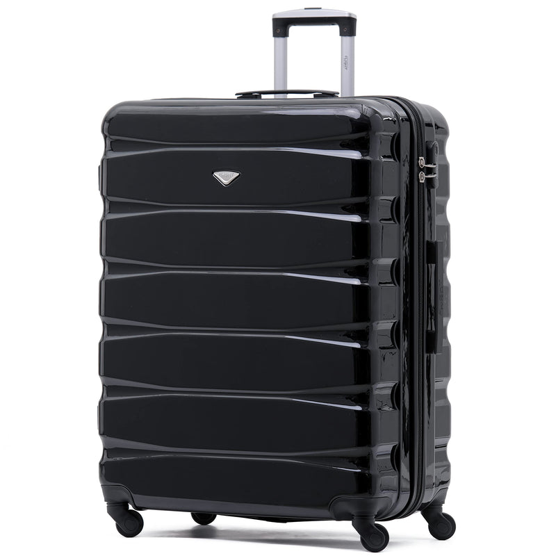 Flight Knight Lightweight 4 Wheel ABS Hard Case Extra Large Suitcase Approved for Over 100 Airlines Including easyJet, British Airways, Ryanair, Jet2, Emirates & Many More - Check-in Large Size 29"