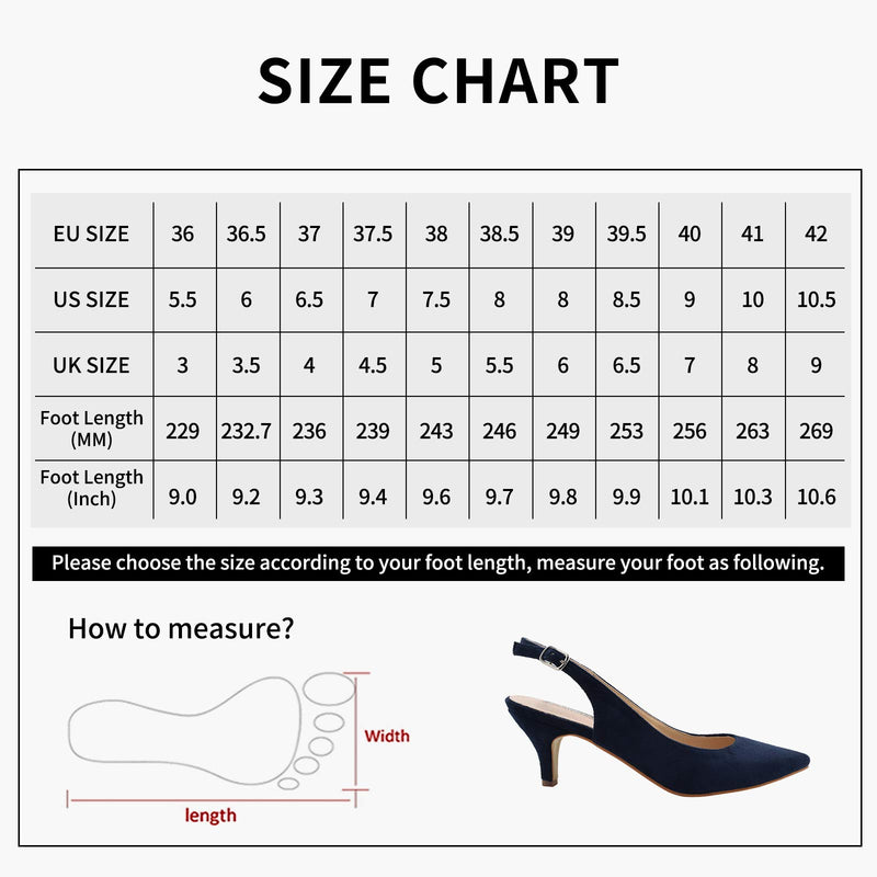 Greatonu Pointed Toe Sandals Slingback Kitten Heels Pointed Toe Pumps Ladies Shoes Heels Dressy Work Date Wedding Party