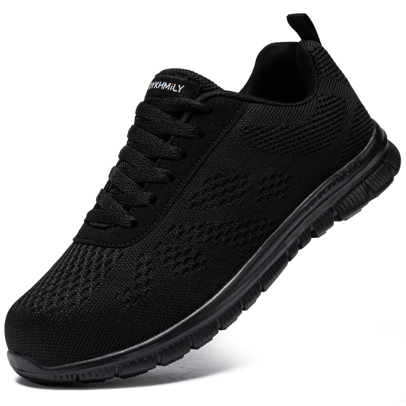 DYKHMILY Safety Trainers Mens Steel Toe Cap Trainers Light Weight Anti Smashing Breathable Puncture Proof Comfortable Fashion Safety Shoes Work Trainers