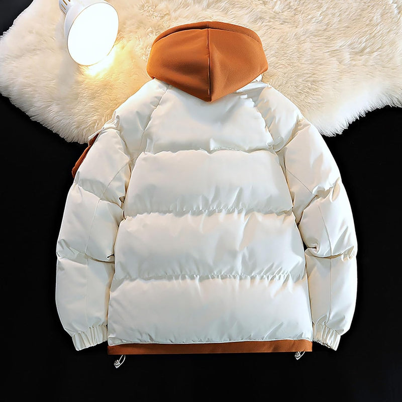 Men's Two-Piece Jacket with Hood and Colour Blocking, Casual, Loose and Comfortable Trendy Jacket for Business and Foreign Trade Alpenblitz Winter Jacket Men