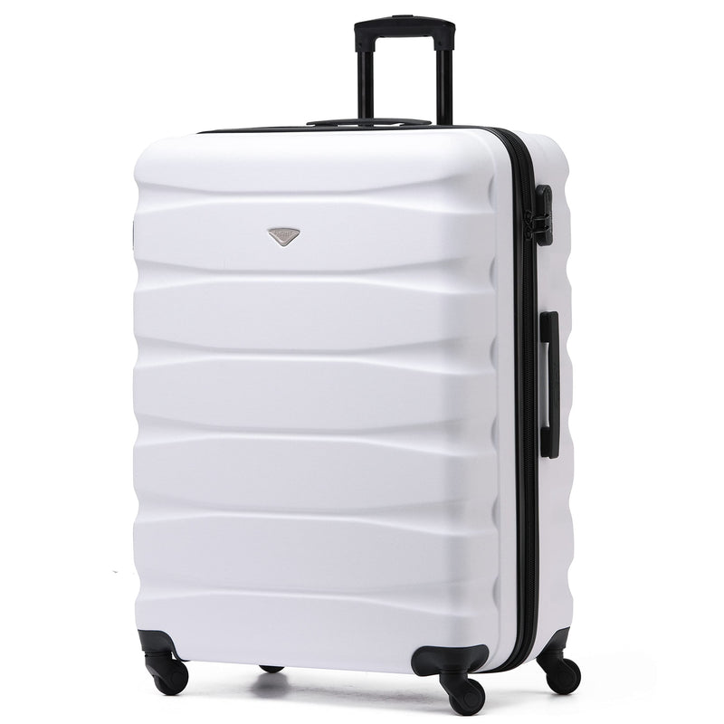 Flight Knight Lightweight 4 Wheel ABS Hard Case Extra Large Suitcase Approved for Over 100 Airlines Including easyJet, British Airways, Ryanair, Jet2, Emirates & Many More - Check-in Large Size 29"