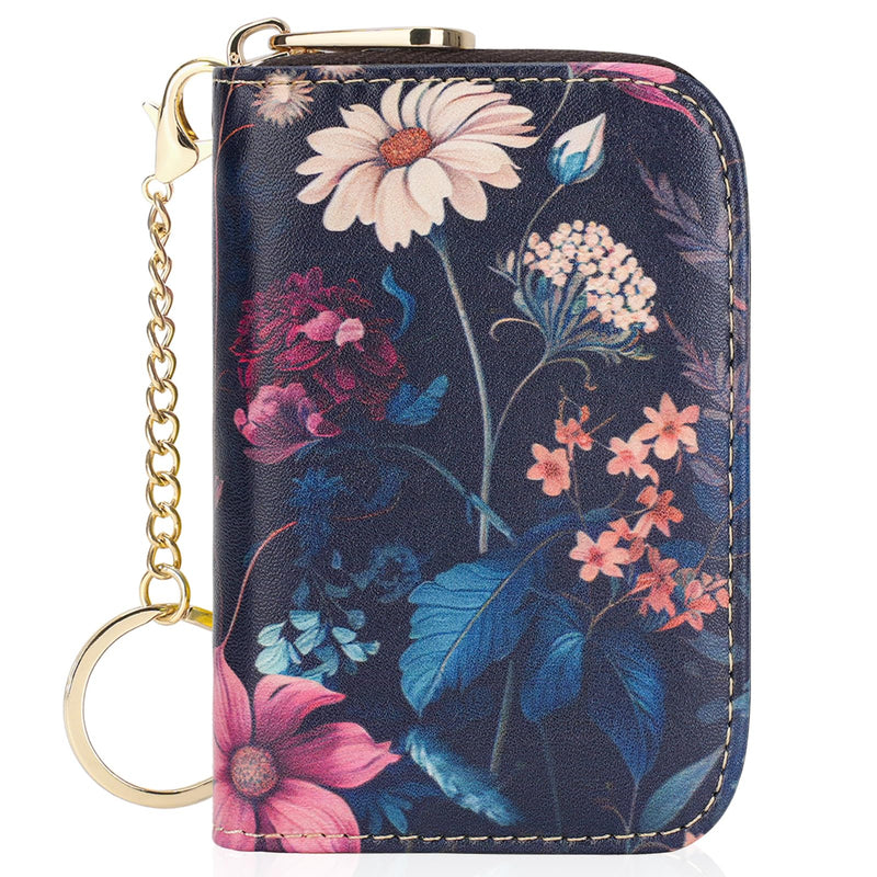 APHISON Credit Card Holder for Women Card Case RFID Blocking Ladies Cute Cartoon Artistic Coin Purses Small Wallet Pouch for Girls/Kids 10 Card Slots Gift Colorful Cat