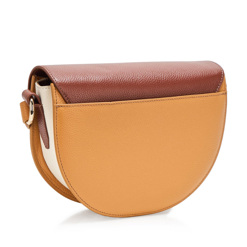 Cole Haan Women's Handbag-Evie Leather Saddle Bag Crossbody