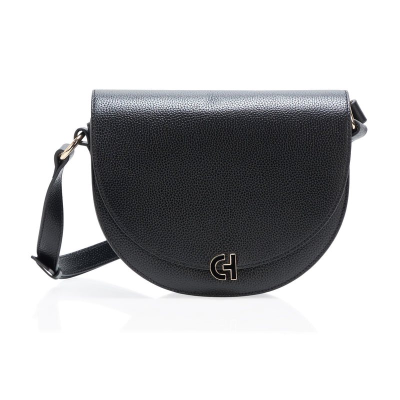 Cole Haan Women's Handbag-Evie Leather Saddle Bag Crossbody