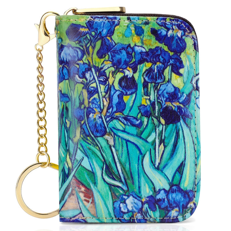 APHISON Credit Card Holder for Women Card Case RFID Blocking Ladies Cute Cartoon Artistic Coin Purses Small Wallet Pouch for Girls/Kids 10 Card Slots Gift Colorful Cat