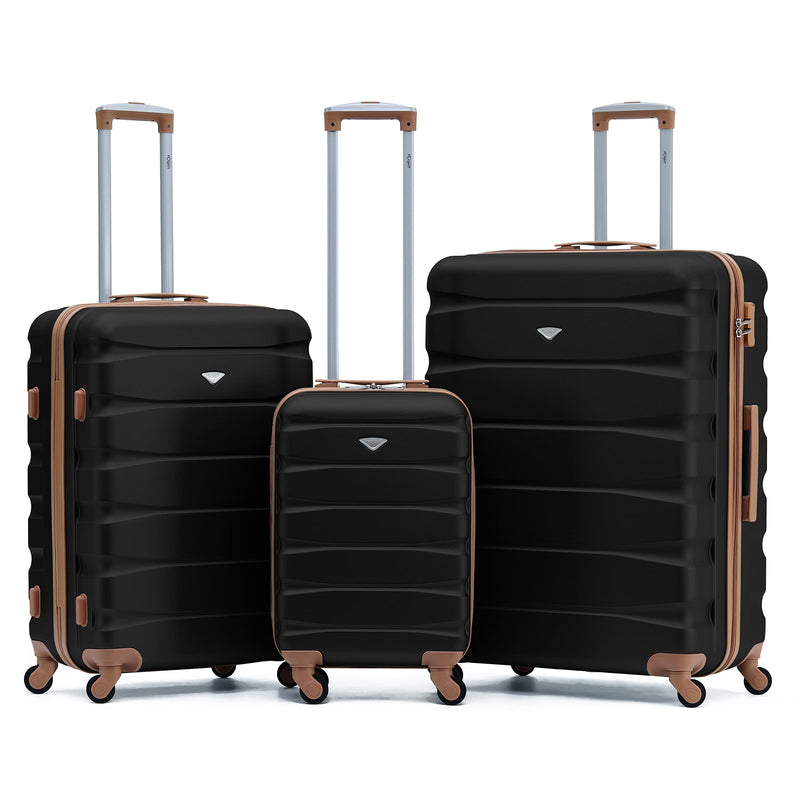 Flight Knight Lightweight 4 Wheel ABS Hard Case Extra Large Suitcase Approved for Over 100 Airlines Including easyJet, British Airways, Ryanair, Jet2, Emirates & Many More - Check-in Large Size 29"