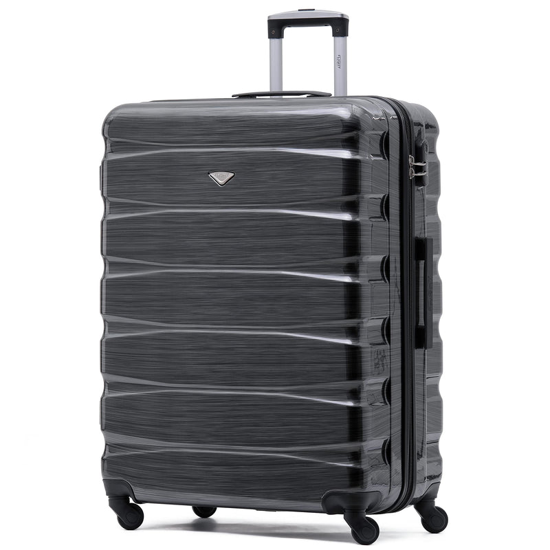 Flight Knight Lightweight 4 Wheel ABS Hard Case Extra Large Suitcase Approved for Over 100 Airlines Including easyJet, British Airways, Ryanair, Jet2, Emirates & Many More - Check-in Large Size 29"