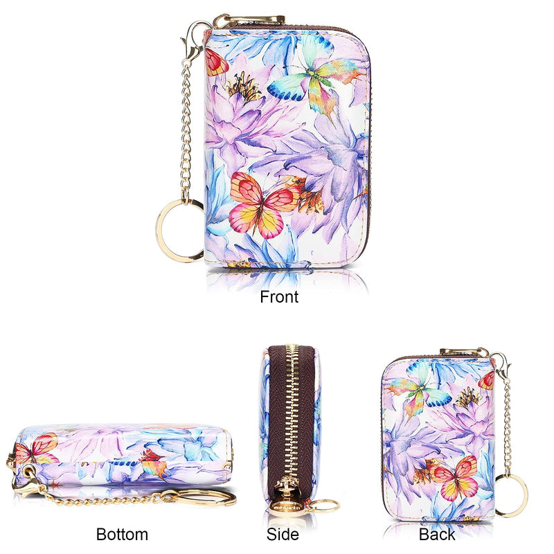 APHISON Credit Card Holder for Women Card Case RFID Blocking Ladies Cute Cartoon Artistic Coin Purses Small Wallet Pouch for Girls/Kids 10 Card Slots Gift Colorful Cat