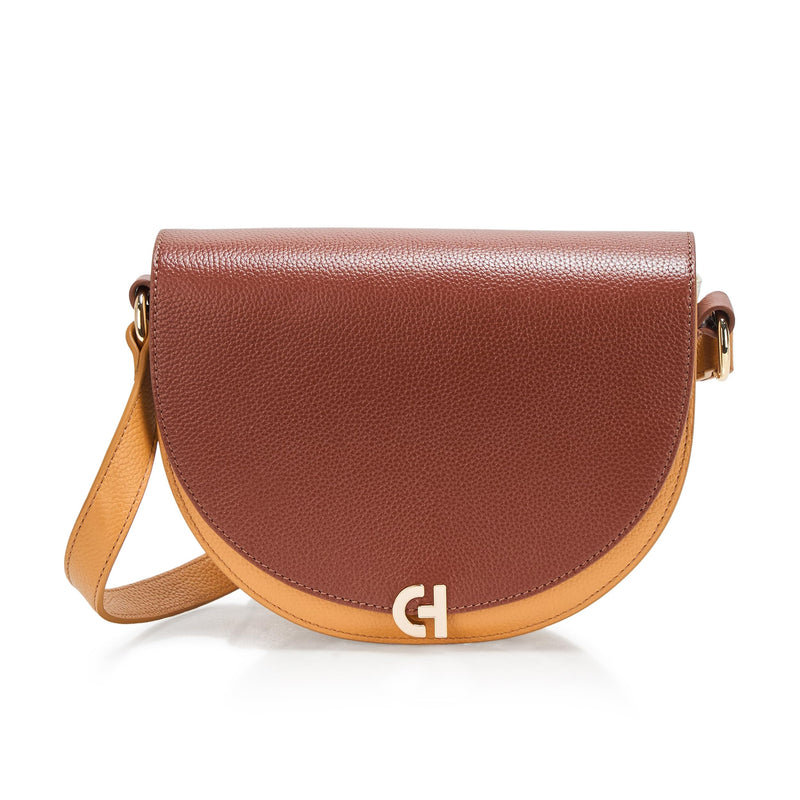 Cole Haan Women's Handbag-Evie Leather Saddle Bag Crossbody