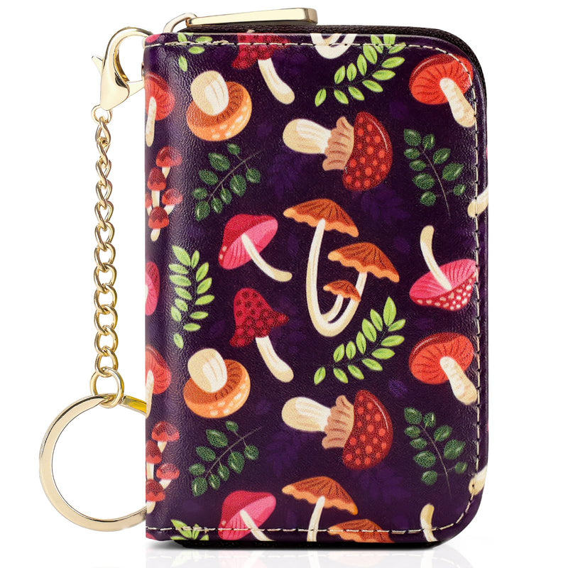 APHISON Credit Card Holder for Women Card Case RFID Blocking Ladies Cute Cartoon Artistic Coin Purses Small Wallet Pouch for Girls/Kids 10 Card Slots Gift Colorful Cat