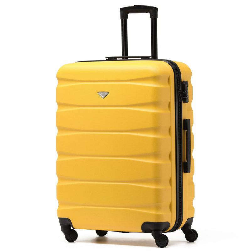 Flight Knight Lightweight 4 Wheel ABS Hard Case Extra Large Suitcase Approved for Over 100 Airlines Including easyJet, British Airways, Ryanair, Jet2, Emirates & Many More - Check-in Large Size 29"