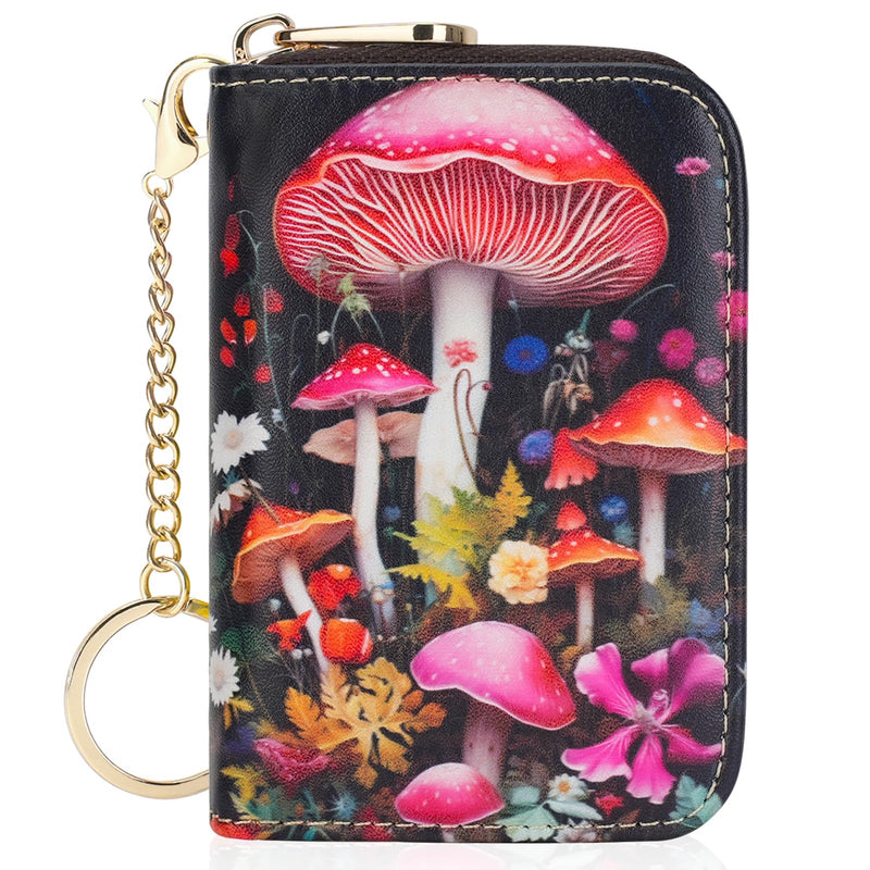 APHISON Credit Card Holder for Women Card Case RFID Blocking Ladies Cute Cartoon Artistic Coin Purses Small Wallet Pouch for Girls/Kids 10 Card Slots Gift Colorful Cat