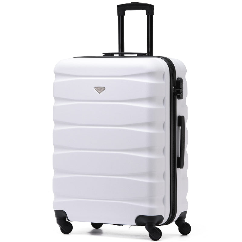 Flight Knight Lightweight 4 Wheel ABS Hard Case Extra Large Suitcase Approved for Over 100 Airlines Including easyJet, British Airways, Ryanair, Jet2, Emirates & Many More - Check-in Large Size 29"