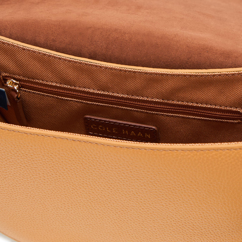 Cole Haan Women's Handbag-Evie Leather Saddle Bag Crossbody