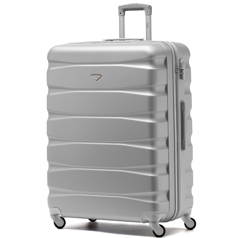 Flight Knight Lightweight 4 Wheel ABS Hard Case Extra Large Suitcase Approved for Over 100 Airlines Including easyJet, British Airways, Ryanair, Jet2, Emirates & Many More - Check-in Large Size 29"