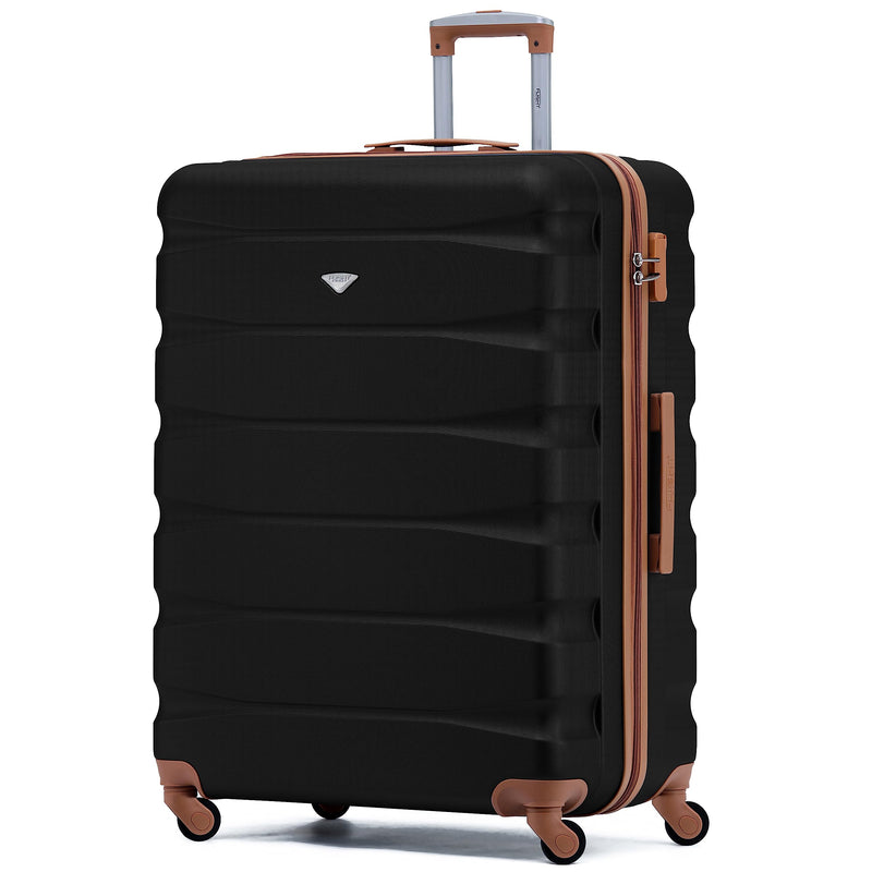 Flight Knight Lightweight 4 Wheel ABS Hard Case Extra Large Suitcase Approved for Over 100 Airlines Including easyJet, British Airways, Ryanair, Jet2, Emirates & Many More - Check-in Large Size 29"