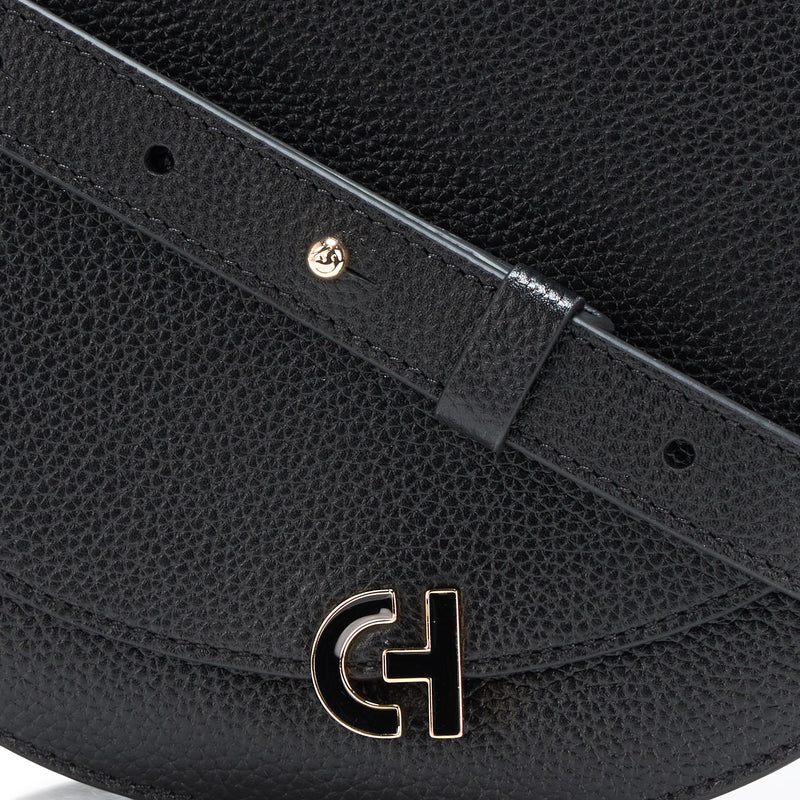 Cole Haan Women's Handbag-Evie Leather Saddle Bag Crossbody