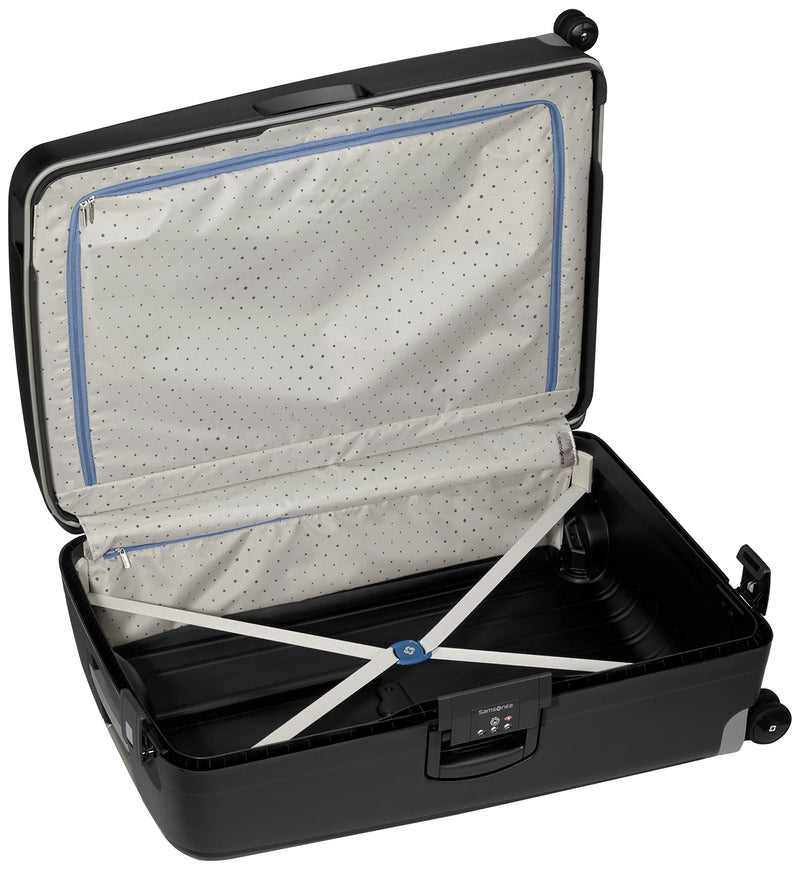 Samsonite S'Cure - Spinner L Suitcase, 75 cm, 102 L, Black (Black)
