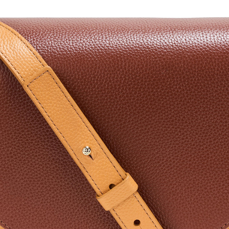 Cole Haan Women's Handbag-Evie Leather Saddle Bag Crossbody