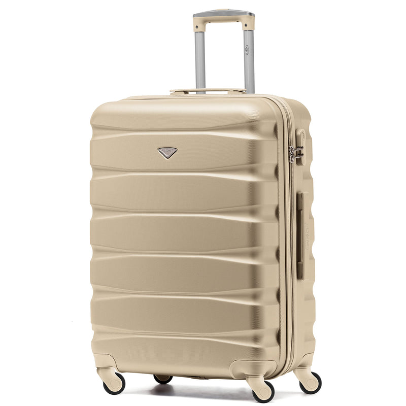 Flight Knight Lightweight 4 Wheel ABS Hard Case Extra Large Suitcase Approved for Over 100 Airlines Including easyJet, British Airways, Ryanair, Jet2, Emirates & Many More - Check-in Large Size 29"