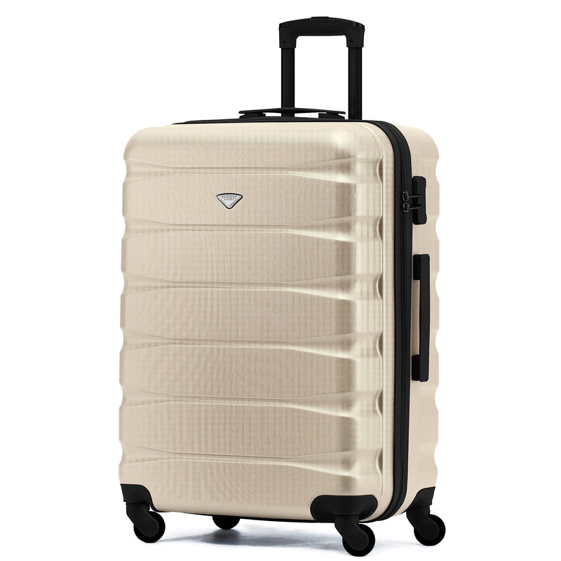 Flight Knight Lightweight 4 Wheel ABS Hard Case Extra Large Suitcase Approved for Over 100 Airlines Including easyJet, British Airways, Ryanair, Jet2, Emirates & Many More - Check-in Large Size 29"