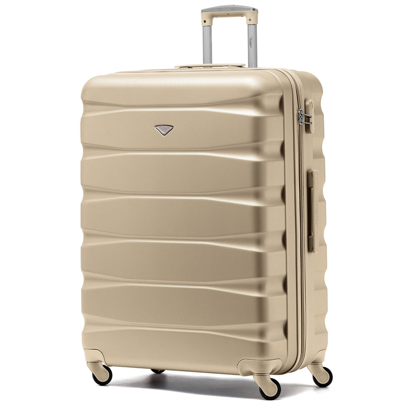 Flight Knight Lightweight 4 Wheel ABS Hard Case Extra Large Suitcase Approved for Over 100 Airlines Including easyJet, British Airways, Ryanair, Jet2, Emirates & Many More - Check-in Large Size 29"