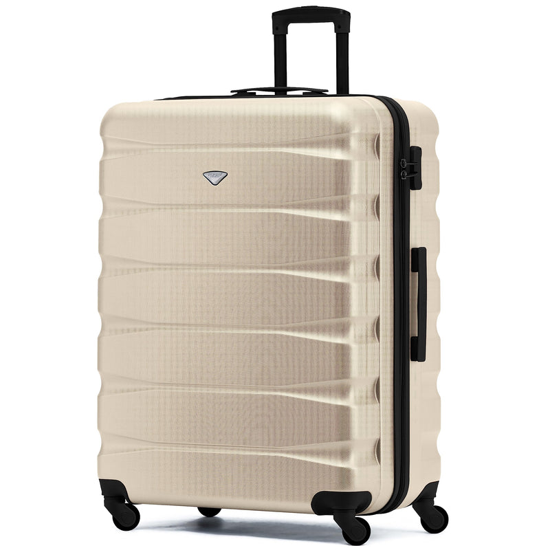Flight Knight Lightweight 4 Wheel ABS Hard Case Extra Large Suitcase Approved for Over 100 Airlines Including easyJet, British Airways, Ryanair, Jet2, Emirates & Many More - Check-in Large Size 29"